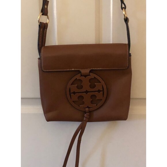 Tory Burch Miller Crossbody Bag Brown Leather - Picture 2 of 14